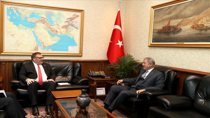 Millî Savunma Bakanı Hulusi Akar, Karadağ Büyükelçisi Perisa Kastratoviç’i Kabul Etti