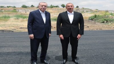 Cumhurbaşkanı Erdoğan, Azerbaycan Cumhurbaşkanı Aliyev ile Fuzuli’de bir araya geldi