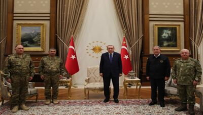 Cumhurbaşkanı Erdoğan, Azerbaycan Savunma Bakanı Hasanov ve Genelkurmay Başkanı Veliyev’i kabul etti