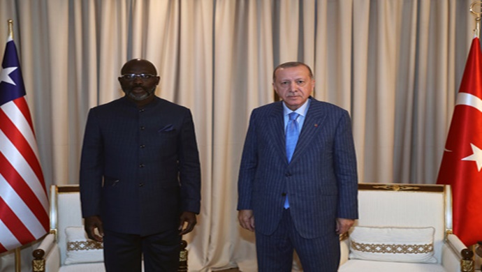 Cumhurbaşkanı Erdoğan, Liberya Devlet Başkanı Weah ile bir araya geldi