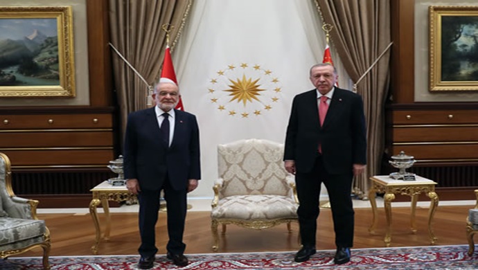 Cumhurbaşkanı Erdoğan, Saadet Partisi Genel Başkanı Karamollaoğlu’nu kabul etti