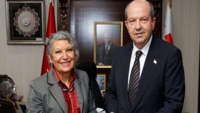 Cumhurbaşkanı Ersin Tatar, yazar Sevil Emirzade’yi kabul ederek görüştü