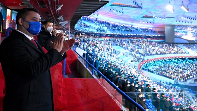 Президент Садыр Жапаров посетил церемонию открытия Зимних Олимпийских игр в г. Пекин
