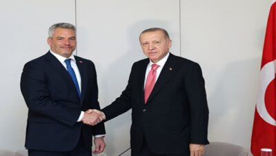 Cumhurbaşkanı Erdoğan, Avusturya Federal Şansölyesi Nehammer ile bir araya geldi