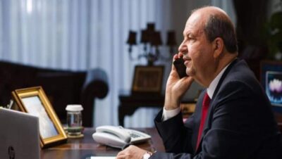 Cumhurbaşkanı Ersin Tatar, Türkiye Cumhuriyeti Cumhurbaşkanı Recep Tayyip Erdoğan’la telefon görüşmesi gerçekleştirdi:
