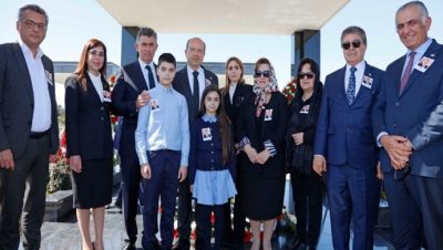 Cumhurbaşkanı Ersin Tatar, İrsen Küçük’ün ölümünün 4’üncü yıl dönümü dolayısıyla düzenlenen anma törenine katıldı