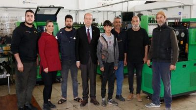 Cumhurbaşkanı Ersin Tatar, Lefkoşa Organize Sanayi Bölgesi’ni ziyaret etti