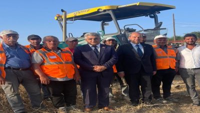 Cumhurbaşkanı Ersin Tatar, Gazimağusa’da Maraş bölgesindeki yol yapım çalışmalarını inceledi