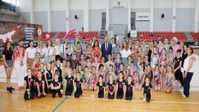 Cumhurbaşkanı Tatar, uluslararası jimnastik turnuvasında konuştu