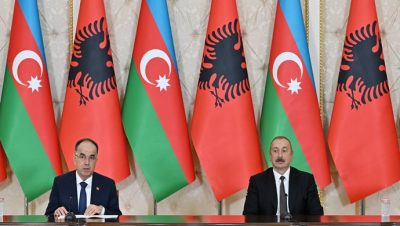 Azerbaycan ve Arnavutluk cumhurbaşkanları basına açıklamalarda bulundu