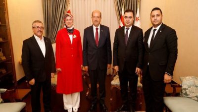 Cumhurbaşkanı Ersin Tatar, Türk Kızılay Başkanı Prof. Dr. Fatma Meriç Yılmaz’ı kabulünde konuştu