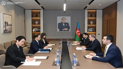 Bakan Jeyhun Bayramov’un Japonya’nın yeni atanan Azerbaycan Büyükelçisi Katsuya Watanabe ile görüşmesine ilişkin basın açıklaması