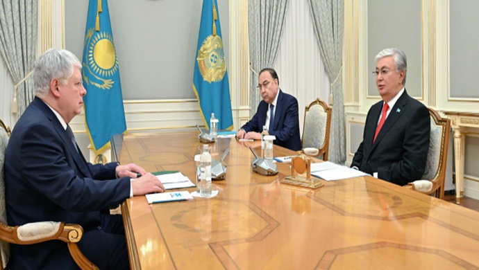 Cumhurbaşkanı Kassym-Jomart Tokayev, Rusya’nın Kazakistan Büyükelçisi Aleksey Borodavkin’i kabul etti
