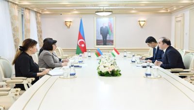 Büyükelçinin Azerbaycan Cumhuriyeti Parlamentosu Başkanı ile görüşmesi