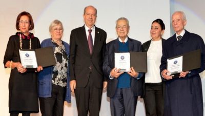 Cumhurbaşkanı Ersin Tatar, Lefkoşa Türk Maarif Koleji’nin (TMK) Rauf Raif Denktaş Kültür Salonu’ndaki 60’ncı Kuruluş Yıldönümü Etkinliğine katıldı