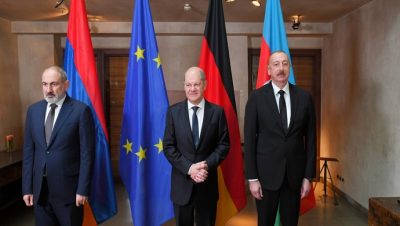 İlham Aliyev, Almanya Başbakanı ve Ermenistan Başbakanı ile ortak görüştü